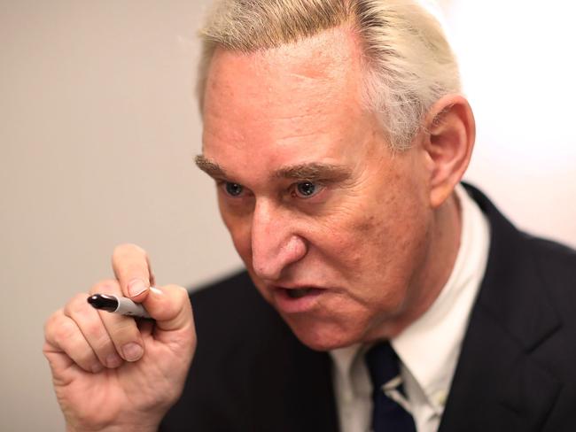 Mr Nunberg said Roger Stone, a longtime political adviser and friend to President Donald Trump, was like family to him. Picture: Joe Raedle/Getty Images/AFP