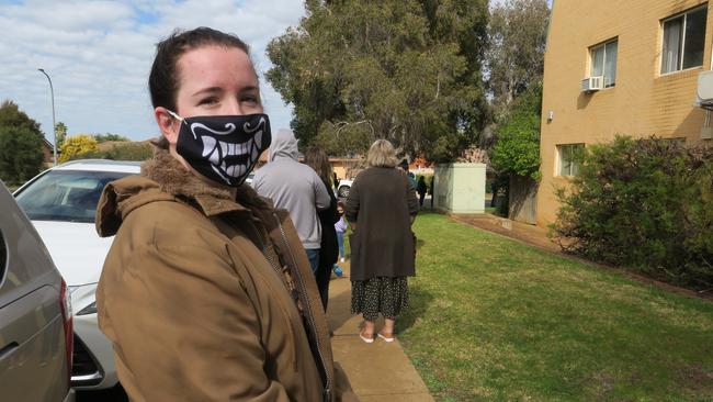 Elizabeth Melville was one of more than 2800 people who lined up for testing in Dubbo on Wednesday. Picture: Ryan Young