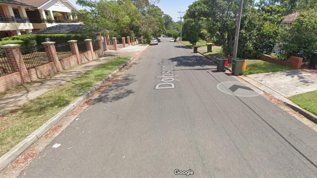 The street of the break and enter in Baulkham Hills.