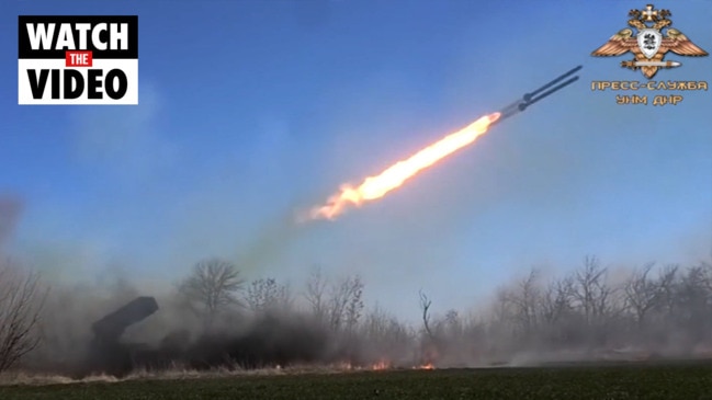 Horrifying footage of Russia ‘firing thermobaric rockets’ | news.com.au ...