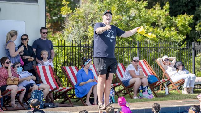 Zac Hudson at Vikings Water Polo club junior coaching program - Picture: Richard Walker