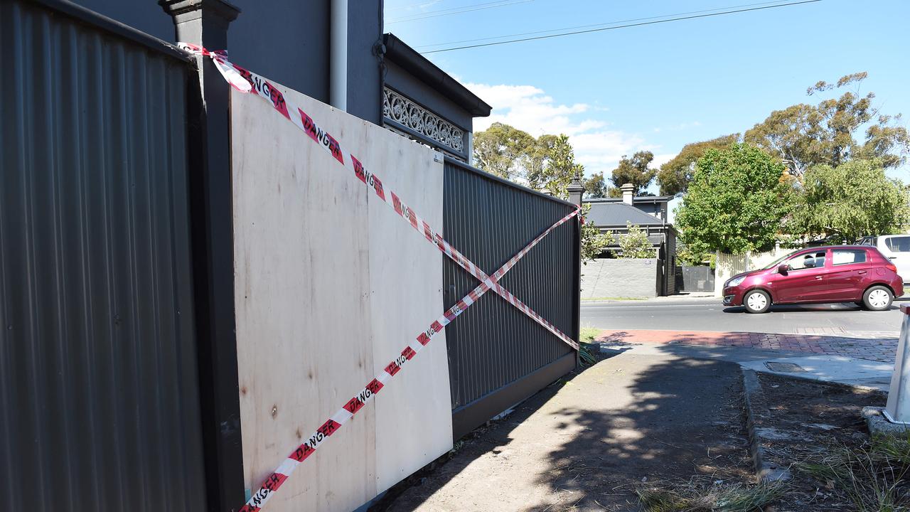 Mr Smith blew an alcohol reading more than twice the legal limit after crashing into another car and a fence on Power St in Hawthorn. Picture: Josie Hayden