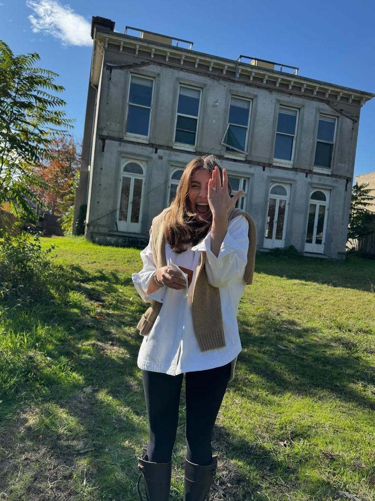 The proposal took place inside the old Melbourne mansion they’re renovating.