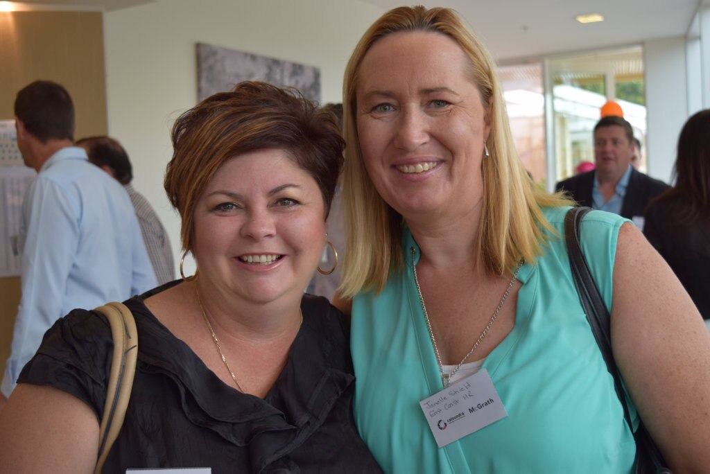 Michelle Faulkner and Jenelle Shield East Coast HR at the Caloundra Chamber of Commerce Better Business Breakfast, October 20, 2016. Picture: Nicky Moffat