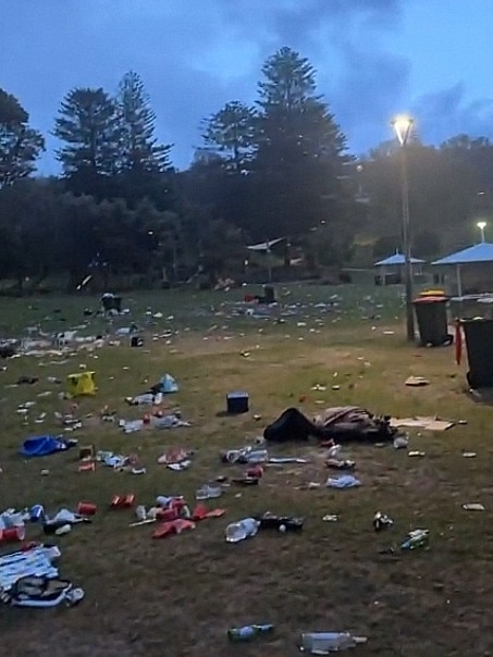 They left the beach in far worse shape than they found it. Picture: NewsWire