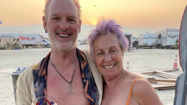 Australians Mary Sarandon and Richard Brunt at Burning Man.