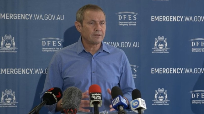 WA Premier Roger Cook briefed the media on Friday afternoon, having come straight from the airport after cutting short a trade trip to Shanghai.