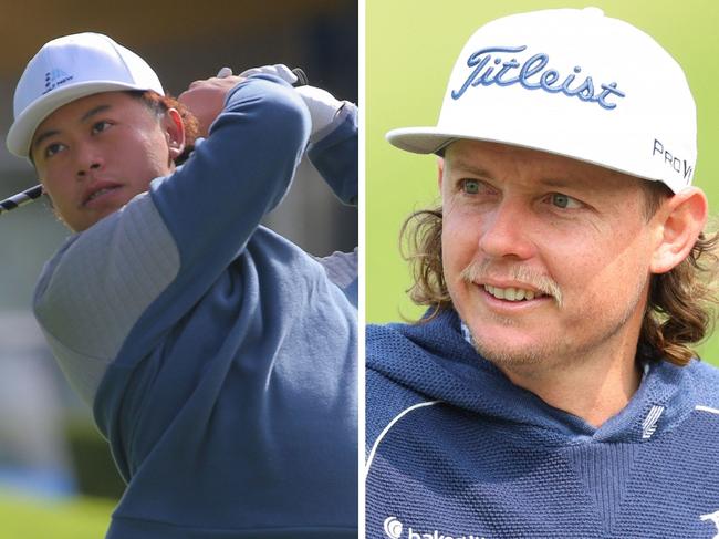 Rising NSW golf star Jeffrey Guan is set to link with Cameron Smith in the US. Pictures: Dave Tease & Andrew Redington/Getty Images/AFP