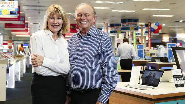 Katie Page pictured with Gerry Harvey. Picture: Justin Lloyd