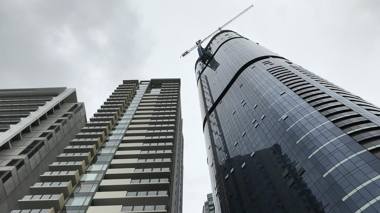Brisbane's tallest building, ‘Skytower’, from the ground looking up.