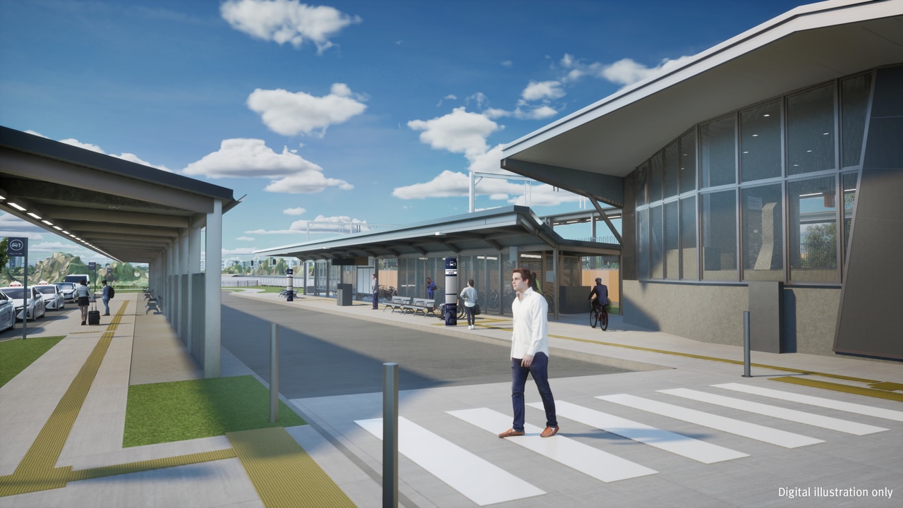 First look at the final design for new train station in Merrimac. Picture: Supplied