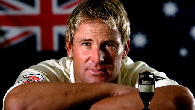 Warne’s Australian cricket team portrait in 2006. Picture: Getty