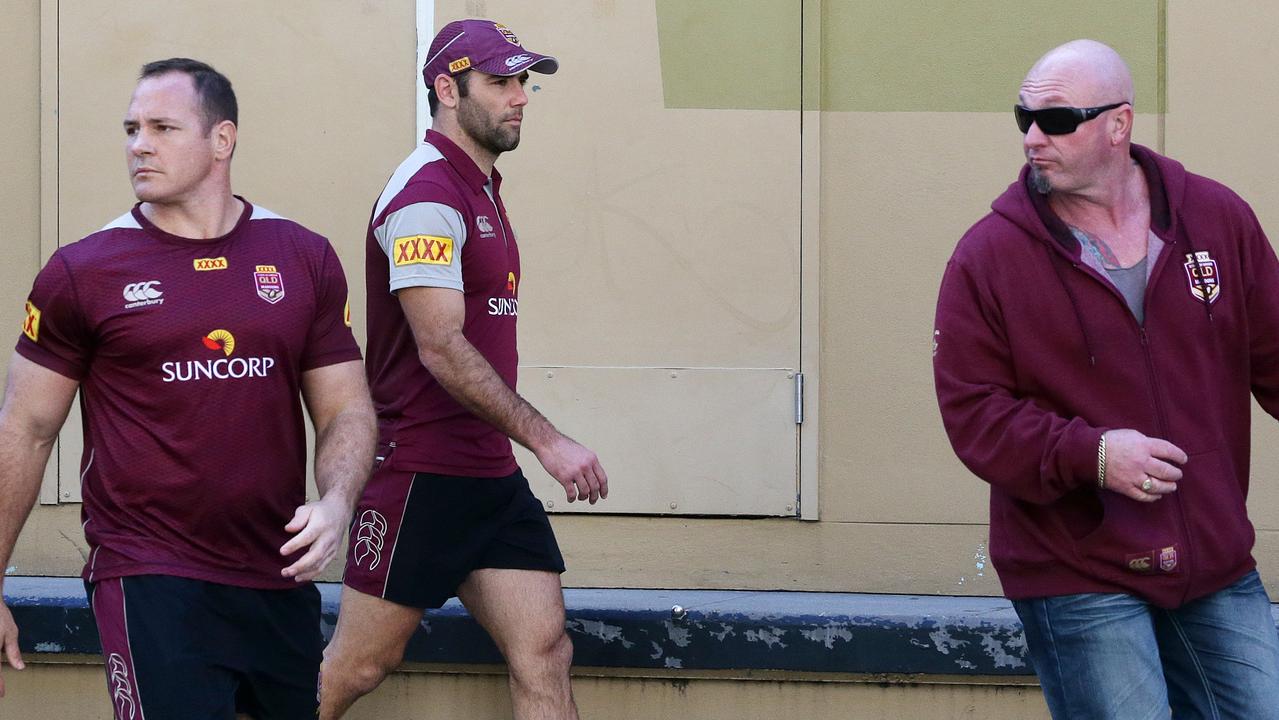 Cameron Smith in Queensland Origin camp shortly after the Alex McKinnon controversy in 2015. Picture: Liam Kidston