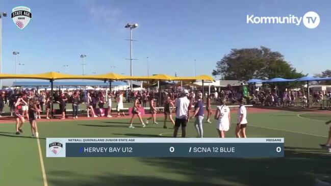 Replay: Netball Queensland Junior State Age Titles Day 1 - Hervey Bay v Southport-Carrara Blue (U12)