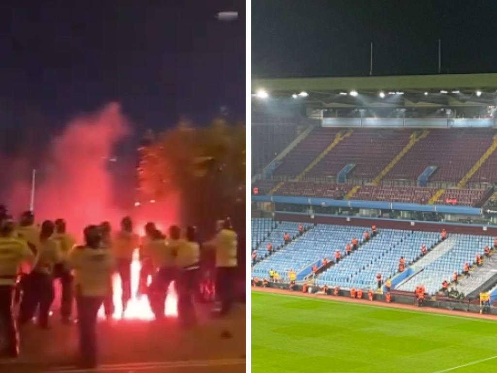Crowd trouble marred a Europa Conference League clash. Picture: Supplied