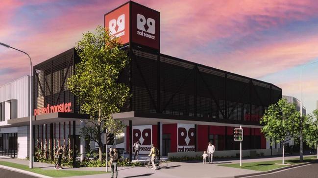 Red Rooster has been secured as a tenant for a commercial complex in construction at Sippy Downs. Picture: Blackburne Jackson/NeuBau Group