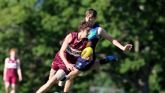 AIC AFL seniors match between Ambrose Treacy College and St Peters Lutheran College Picture David Clark