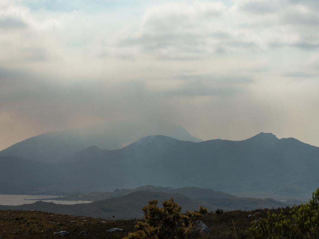 Bushfire in Tasmania’s South-West Wilderness World Heritage Area. Picture: LYNDSEY EVANS