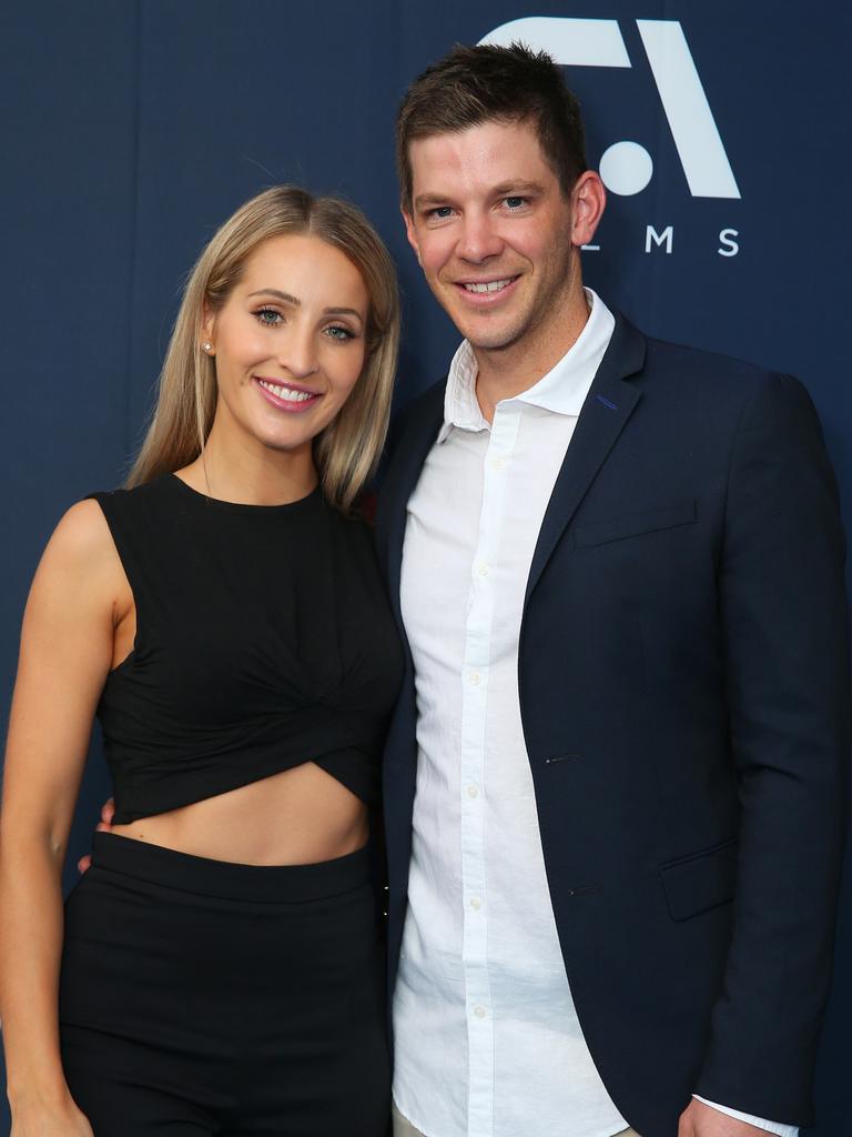 Bonnie and Tim Paine attending the Amazon Original premiere of The Test: A New Era for Australia’s Team last year.