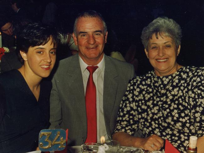 Nicole Livingstone with her parents, Ed and Elsie in 1992.