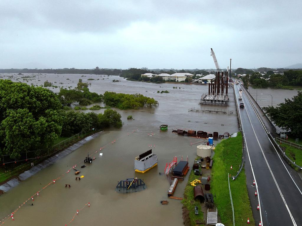 An aerial view of flood-affected areas around Townsville, Queensland. Picture: AFP Photo