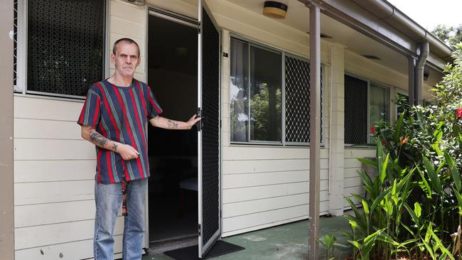 In January Parramatta Park Pensioner Douglas Ray Dannatt felt like a prisoner in his own apartment at night, after he had two electric bikes stolen from his unit and witnessed a stabbing in his backyard in the space of a year. Picture: Brendan Radke