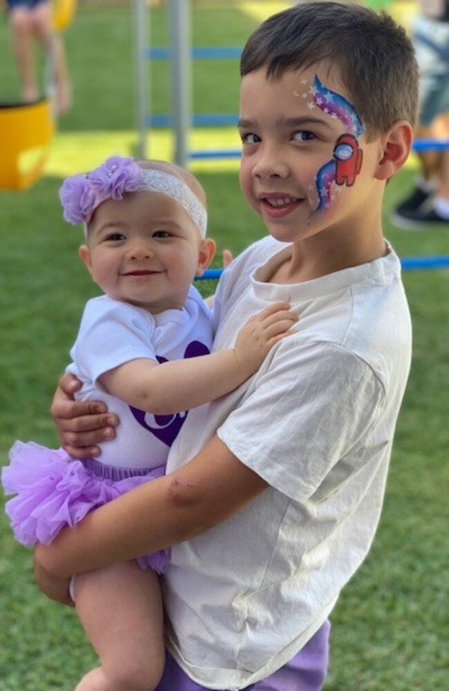 Maytira Cannan and her big brother Sydney. Picture: Susan Cannan.
