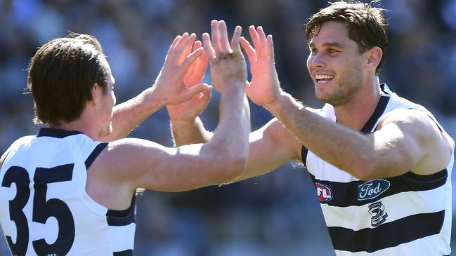 The Cats have a brilliant record at GMHBA Stadium. Picture: AAP Images 