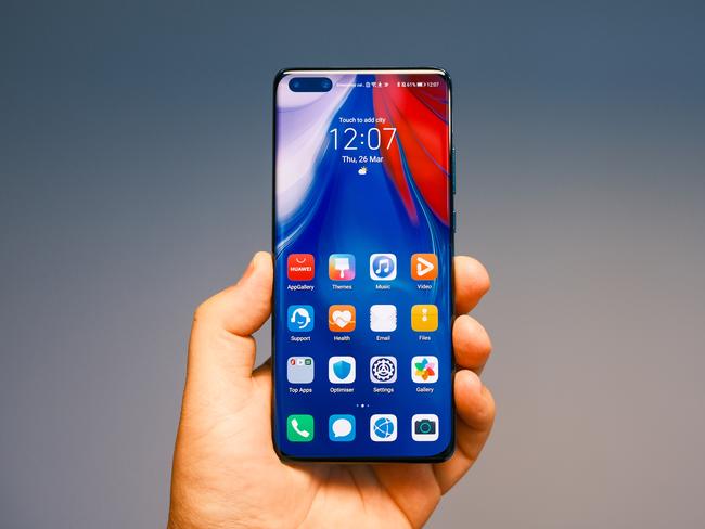 SAIGON, MAY 2020 - Newly launched Huawei P40 Pro smartphone is displayed for editorial purposes