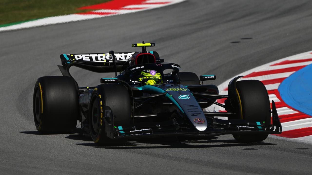 Lewis Hamilton was fastest during the second practice at Barcelona. (Photo by Rudy Carezzevoli/Getty Images)