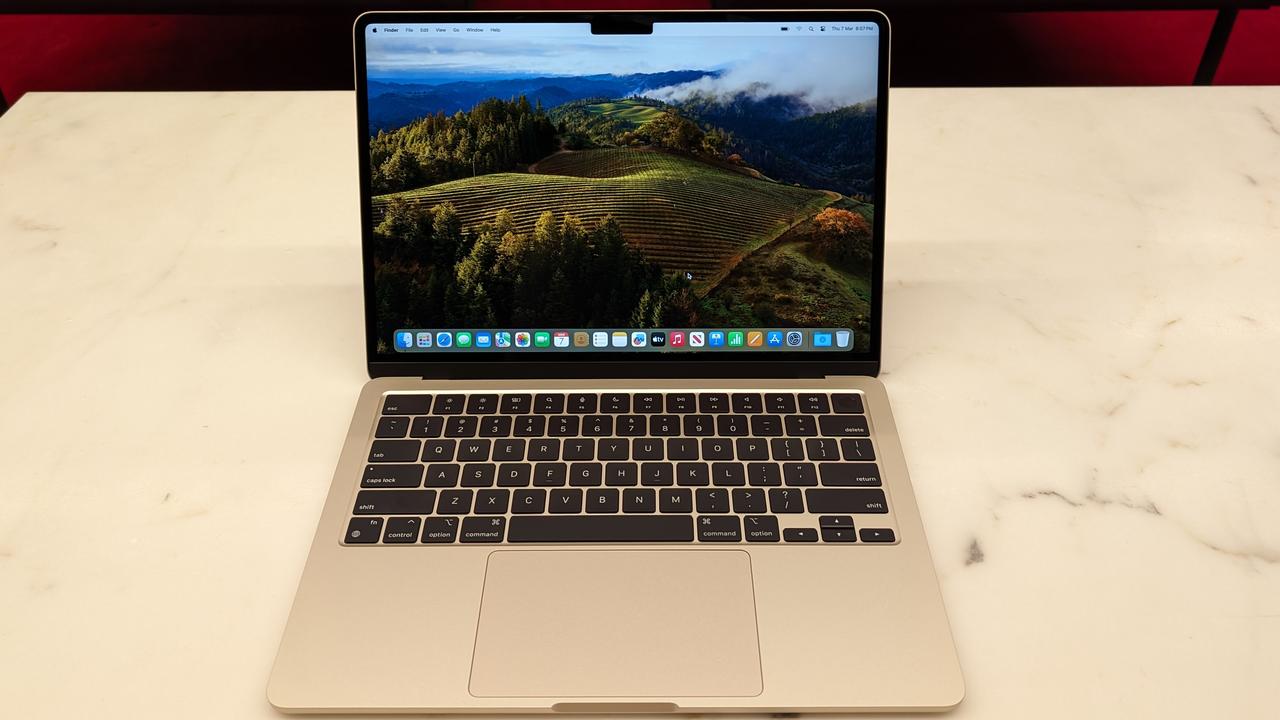 The Apple M3 MacBook Air looks slick. Picture: Lauren Chaplin.