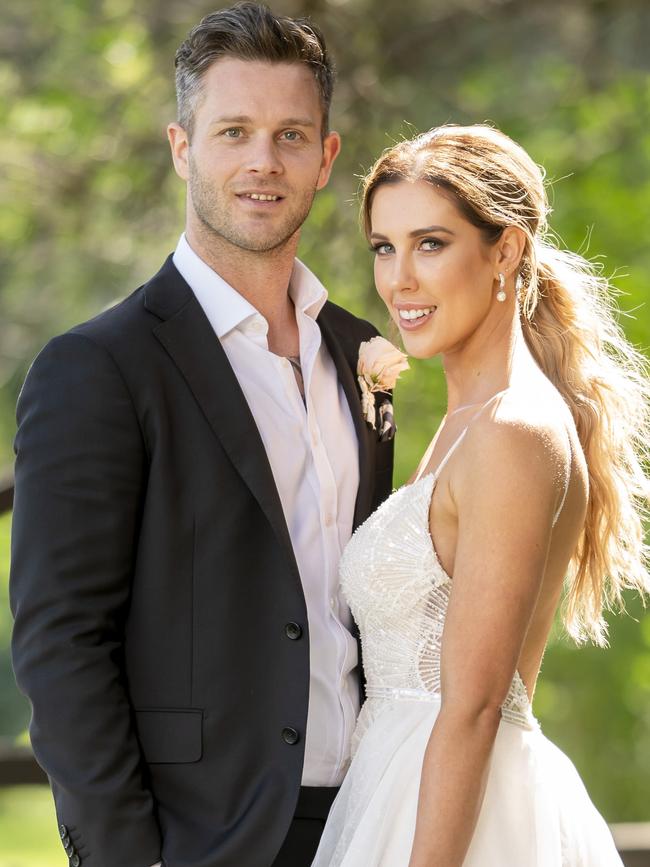 Edwards on his “wedding day” to Bec on Married At First Sight.