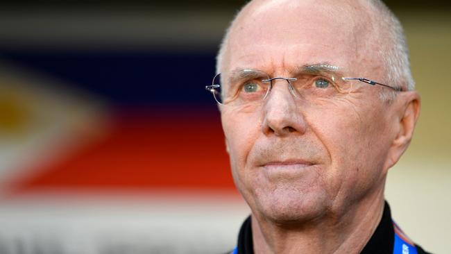 (FILES) Philippines' coach Sven-Goran Eriksson looks on during the 2019 AFC Asian Cup group C football match between Philippines and China at the Mohammed Bin Zayed Stadium in Abu Dhabi on January 11, 2019. Former England football manager Sven-Goran Eriksson has been diagnosed with pancreatic cancer and has at best "maybe a year" to live, he said on January 11, 2024. The 75-year-old Swede, who has managed a slew of high-profile teams and took England to World Cup quarter-finals in 2002 and 2006, announced in February last year that he was stepping back from public appearances "due to health. (Photo by Khaled DESOUKI / AFP)