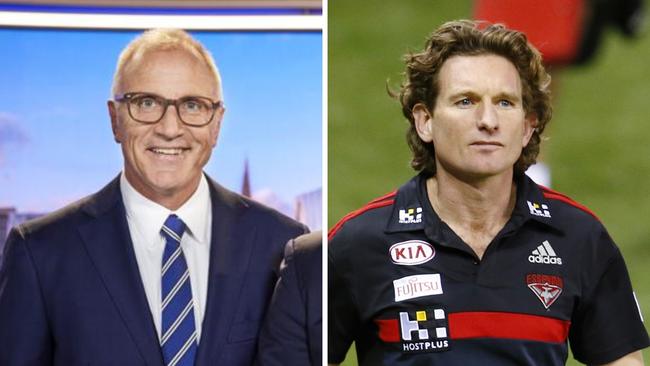 Tim Watson and James Hird. Photo: Channel 7, Michael Klein.