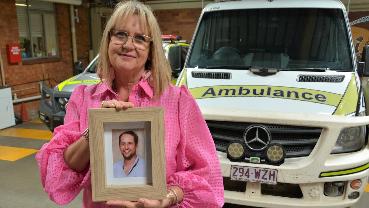 Kade Handford's mum Christine is proud to be raising awareness and help the Toowoomba Local Ambulance Committee purchase a new cardiac mannequin for paramedics to train on. Thursday, February 9, 2023. Picture: Morgan Burley