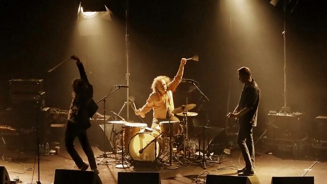 Dirty Three performing at Sydney Opera House for the Vivid 2019 festival. Picture: Prudence Upton