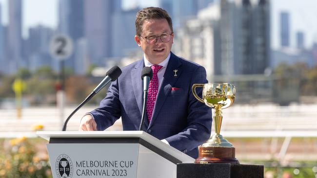 Racing Minister Anthony Carbines is expected to announce the appointment of two Racing Victoria board members today. Picture: Jason Edwards