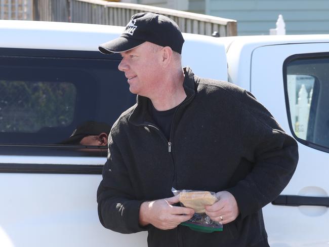 Church service at Korumburra to see if mushroom poisoning victim attends. (he didnÃt). Simon Patterson the ex husband of Erin Patterson who lost his parents due to the poisoning, arrives at the church. Sunday, September 24, 2023. Picture: David Crosling