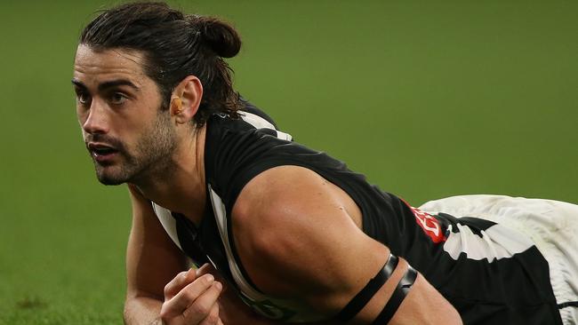 Brodie Grundy will have to beat history to win the Brownlow. Picture: Getty Images