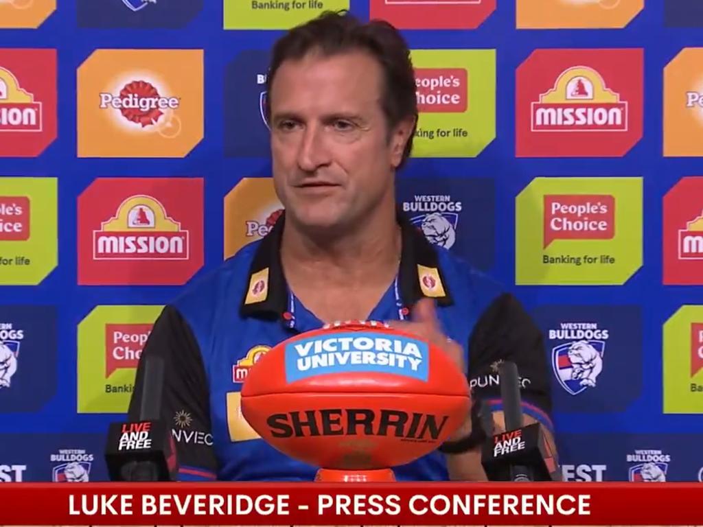 Luke Beveridge did not want to go again.