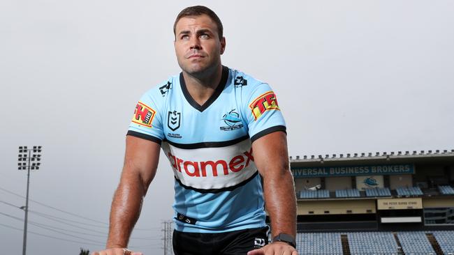 Pictured at Shark Park in Cronulla is Cronulla Sharks NRL player and captain Wade Graham ahead of the start of the 2021 season. Picture: Richard Dobson