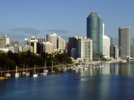 View of Brisbane River and City Skyline in 1993. Picture: Brisbane City Council