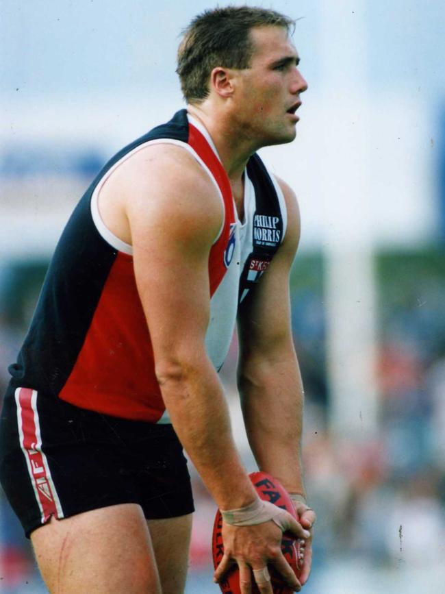 Lockett lines up for a goal for St Kilda. Picture: supplied