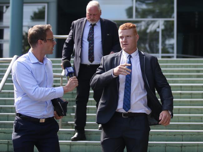 Mark William Burns leaves Gosford Local Court. Picture: AAP /Craig Wilson.