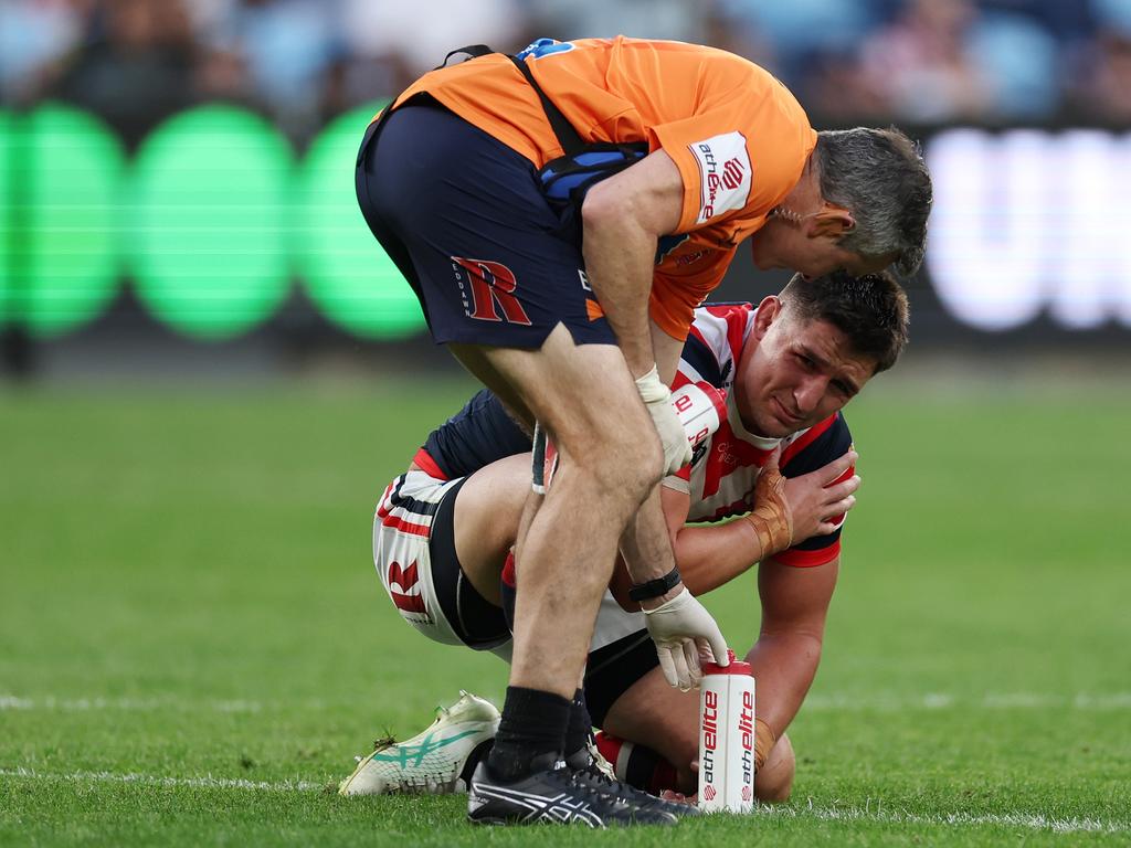 Victor Radley fractured his scapula during the loss. Picture: Cameron Spencer/Getty Images