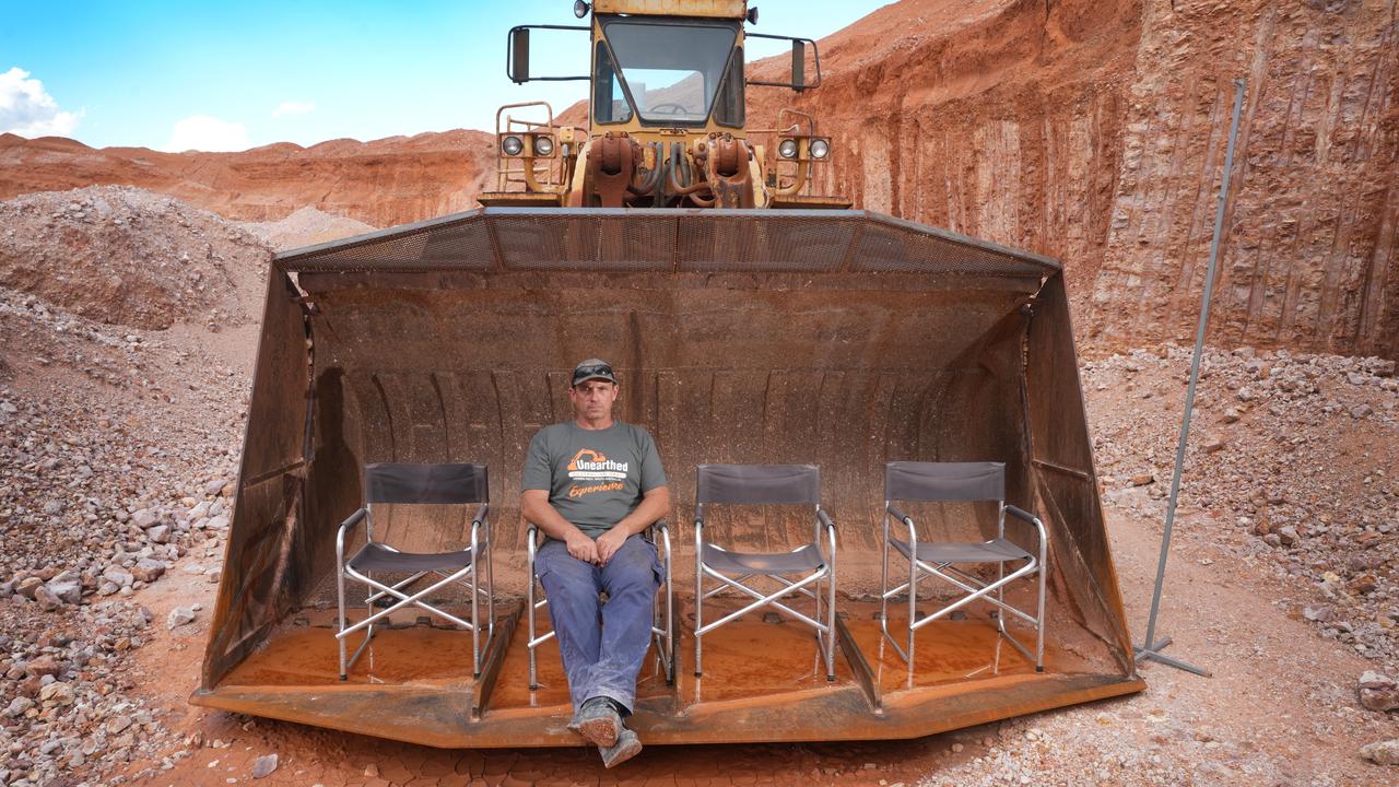 Coober Pedy opal miner Dan Measey at his Diggers Gully claim. Picture: Dean Martin