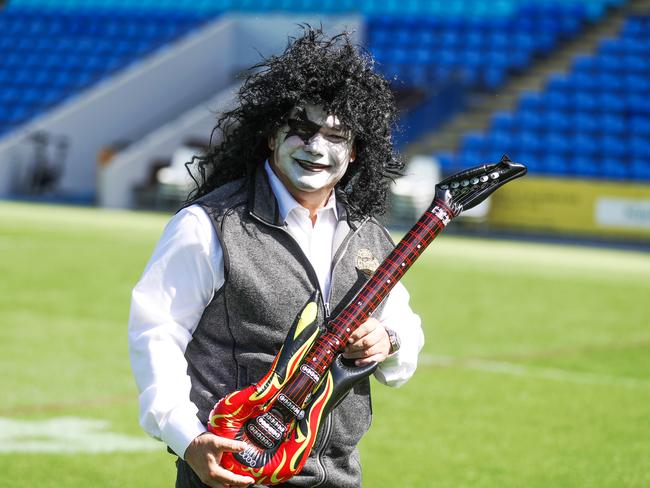 Mayor Tom Tate road-tests Cbus Super Stadium ahead of KISS’s Gold Coast show on September 10. Picture: Nigel Hallett