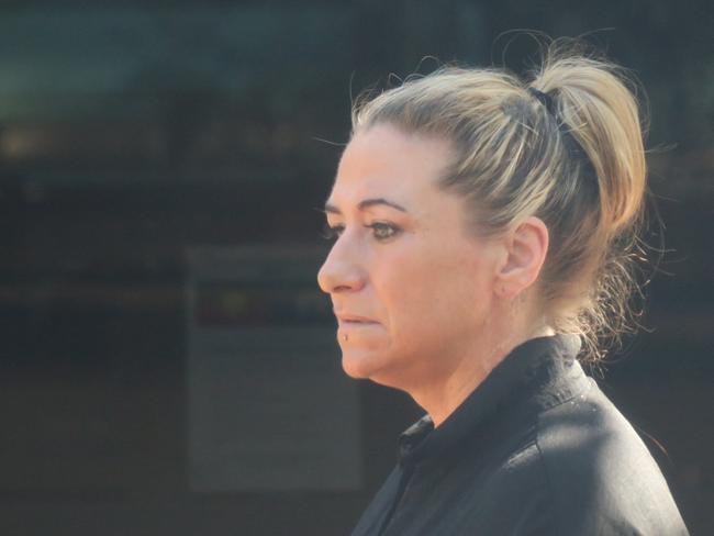 Rebecca Grattidge, 45, of Wyee, arriving at Wyong Local Court where she is facing one count of dangerous driving occasioning the death of Dorothy Slade, 81, on April 12, 2023, at Budgewoi. Picture: NewsLocal