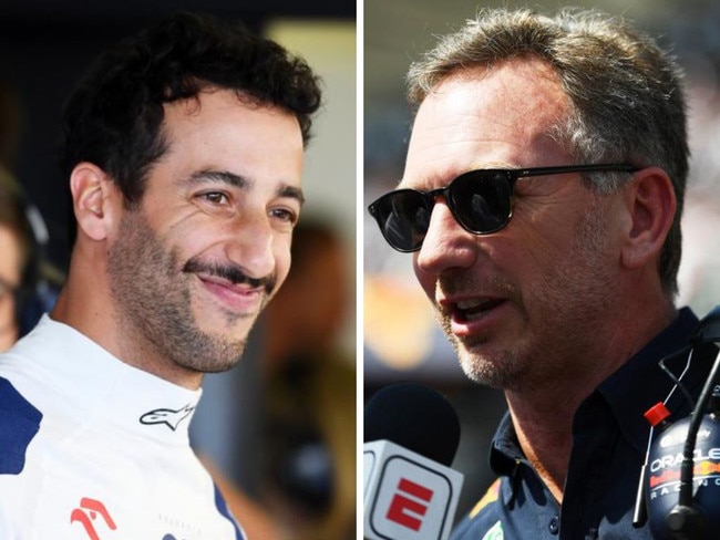 Daniel Ricciardo and Christian Horner