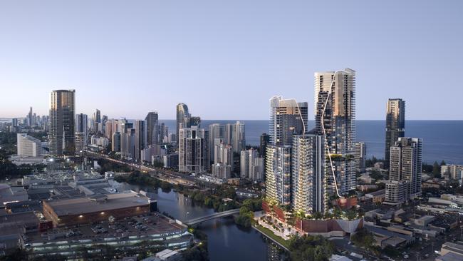 New artist impression of Ankio Group's The Landmark development at Mermaid Beach.